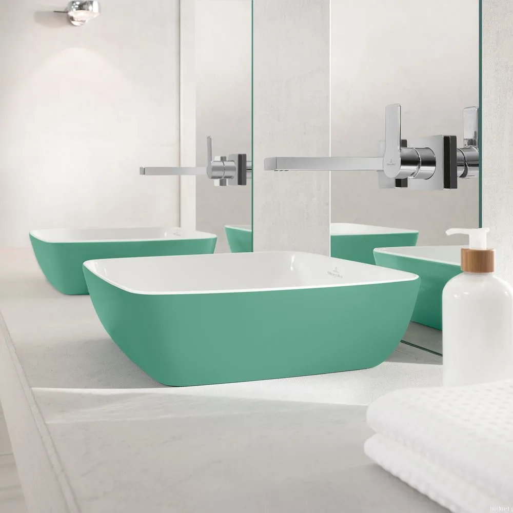 Умывальник на столешницу Villeroy & Boch Artis 410x410 мм Sage Green (417841BCS8) - Фото 2