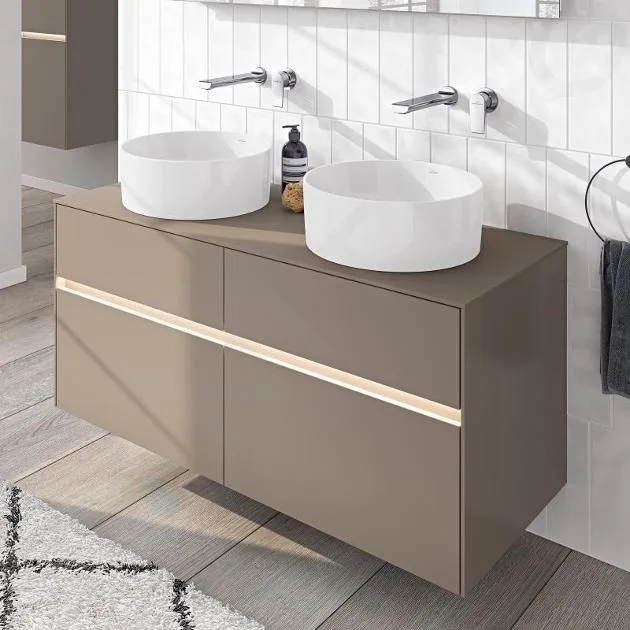 Умывальник на столешницу Villeroy & Boch Collaro d40, CeramicPlus, White Stone (4A1840RW) - Фото 2