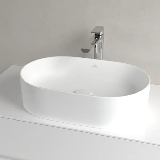 Умивальник на стільницю Villeroy & Boch Collaro 56х36, білий (4A1956RW) - Фото 3
