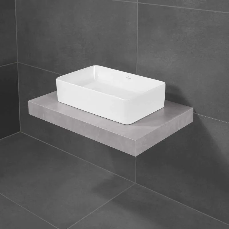 Умывальник на столешницу Villeroy & Boch Collaro 56х36, CeramicPlus, White Stone (4A2056RW) - Фото 2