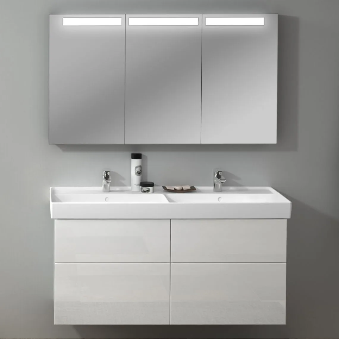 Умывальник подвесной Villeroy & Boch Collaro 1300x470 двойная, белый (4A34D401) - Фото 3