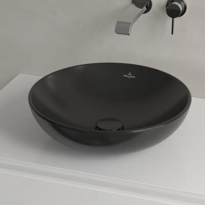 Умывальник на столешницу Villeroy & Boch Loop & Friends d42, CeramicPlus, черный матовый (4A4601S5) - Фото 2
