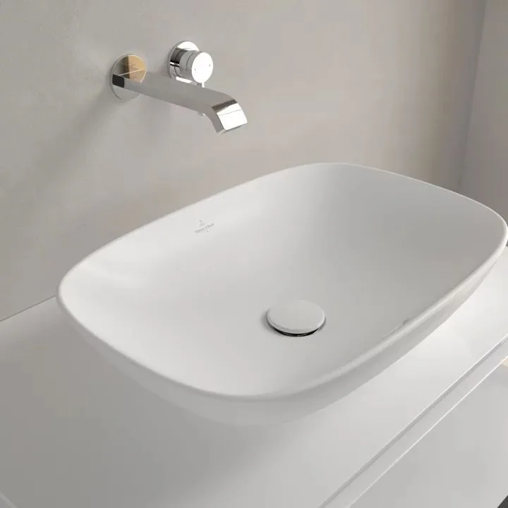 Умывальник на столешницу Villeroy&Boch Loop&Friends 56x38, белый матовый (4A4900RW) - Фото 3