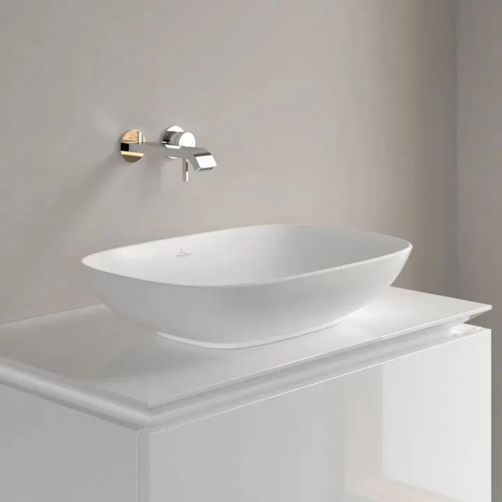 Умывальник на столешницу Villeroy&Boch Loop&Friends 56x38, белый матовый (4A4900RW) - Фото 2