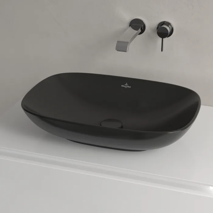 Умивальник на стільницю Villeroy & Boch Loop & Friends 56x38, чорний матовий (4A4901S5) - Фото 2