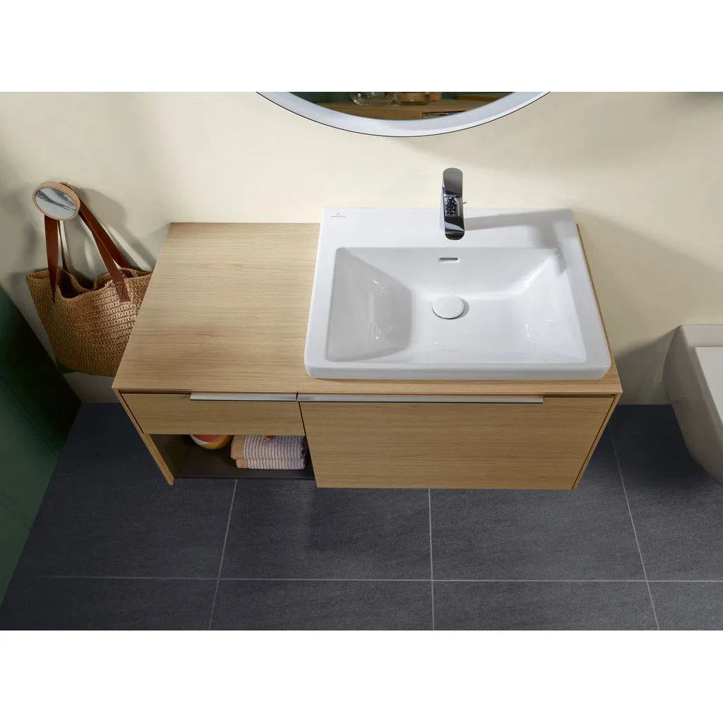 Умывальник подвесной Villeroy & Boch Subway 3.0 55x44 см Stone White CeramicPlus (4A7055RW) - Фото 2