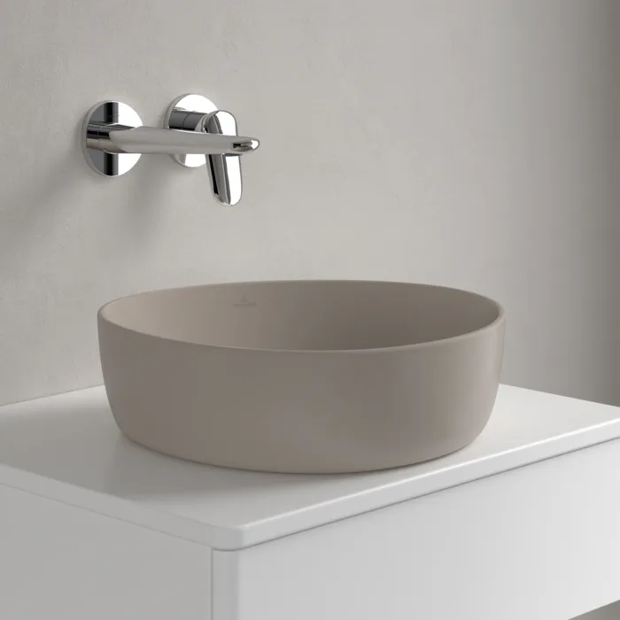 Умывальник на столешницу Villeroy&Boch Antao 40х39.5 см, Ceramic Plus, Almond (4A7240AM) - Фото 2