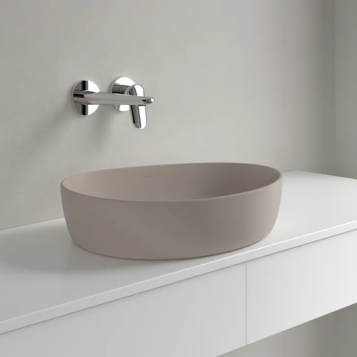 Умывальник на столешницу Villeroy&Boch Antao 51х40см, Ceramic Plus, Almond (4A7351AM) - Фото 2