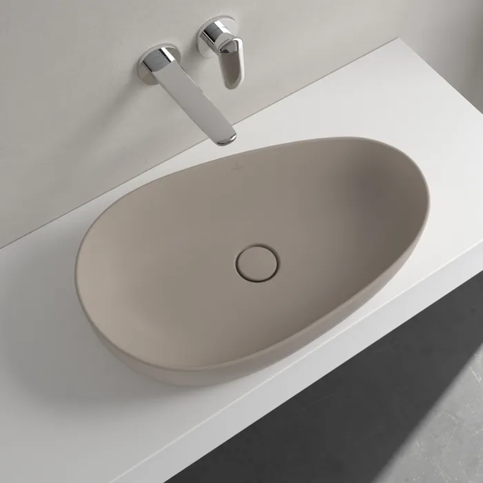 Умывальник на столешницу Villeroy&Boch Antao 65х40см, Ceramic Plus, Almond (4A7465AM) - Фото 3