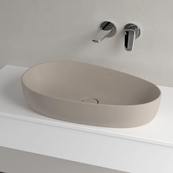 Умывальник на столешницу Villeroy&Boch Antao 65х40см, Ceramic Plus, Almond (4A7465AM) - Фото 2