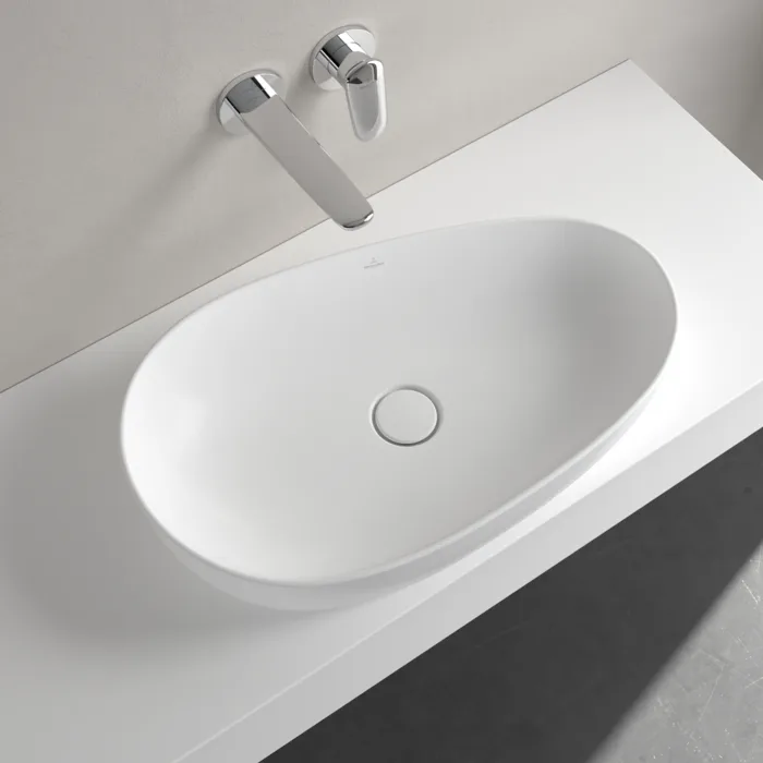 Умывальник на столешницу Villeroy&Boch Antao 65х40см, Ceramic Plus, Stone White (4A7465RW) - Фото 3