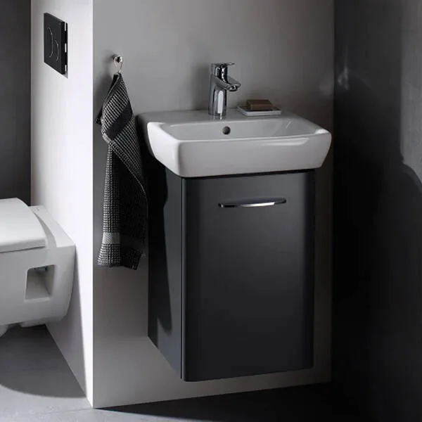 Умывальник подвесной Geberit Selnova Compact 45x16.5x34 см, белый (501.561.00.7) - Фото 2