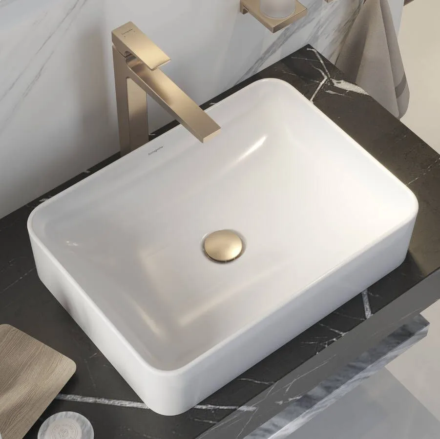 Умывальник Hansgrohe Xuniva Q 550x400 мм без перелива, белый (60168450) - Фото 2