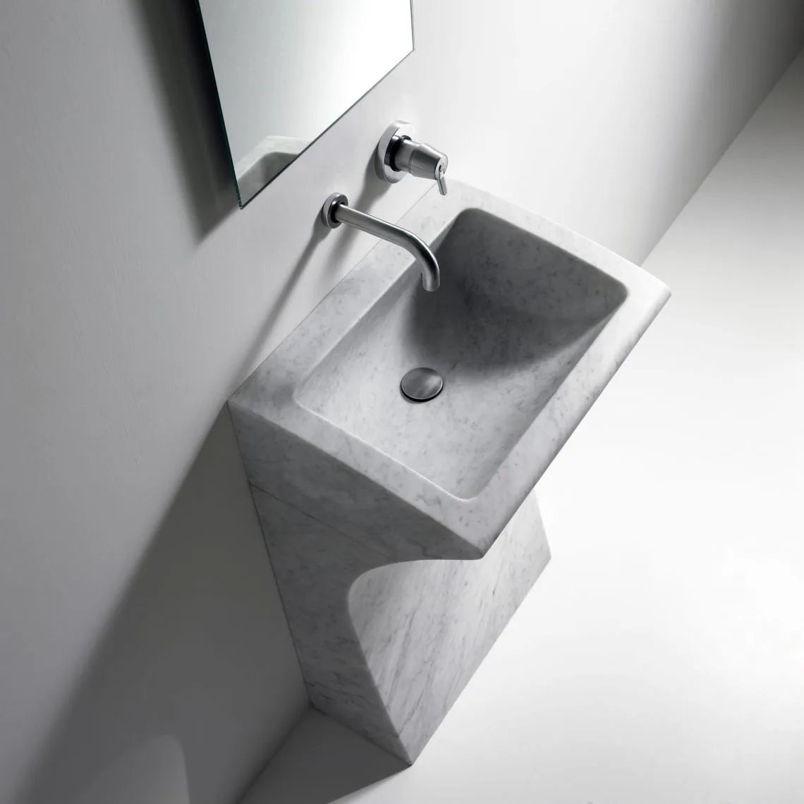 Умывальник отдельно стоящий Agape LITO3 55 х 40.7 х 93 см, White Carrara (ACER0733) - Фото 2