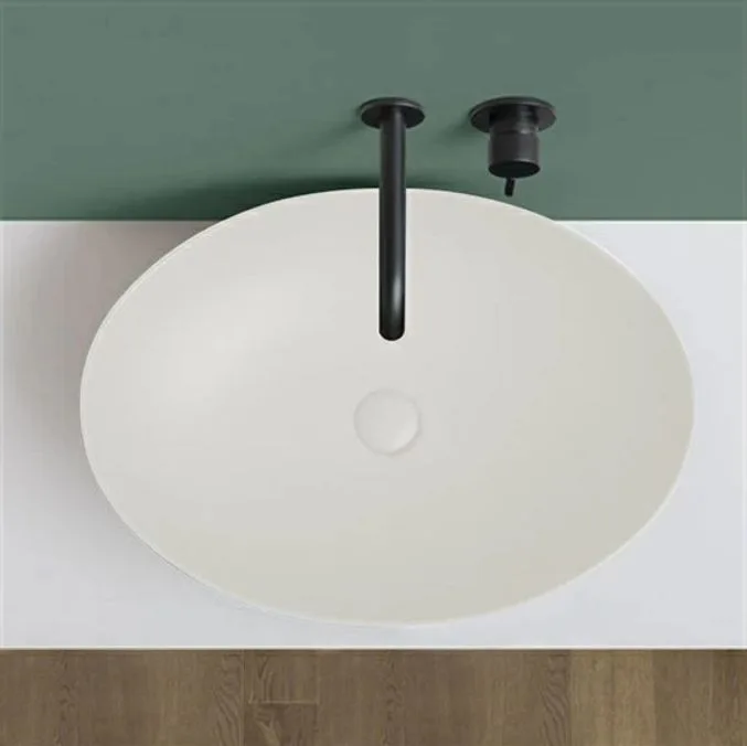 Умивальник на стільницю Cielo Le Bacinelle Eco 62 х 45 см, gloss white (BAECO) - Фото 2