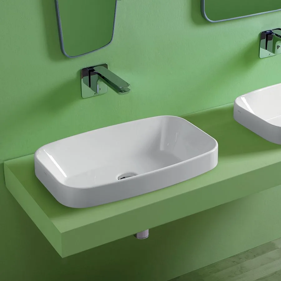Умывальник на столешницу Simas Baden Baden 60х38, черный матовый (BB11) - Фото 2