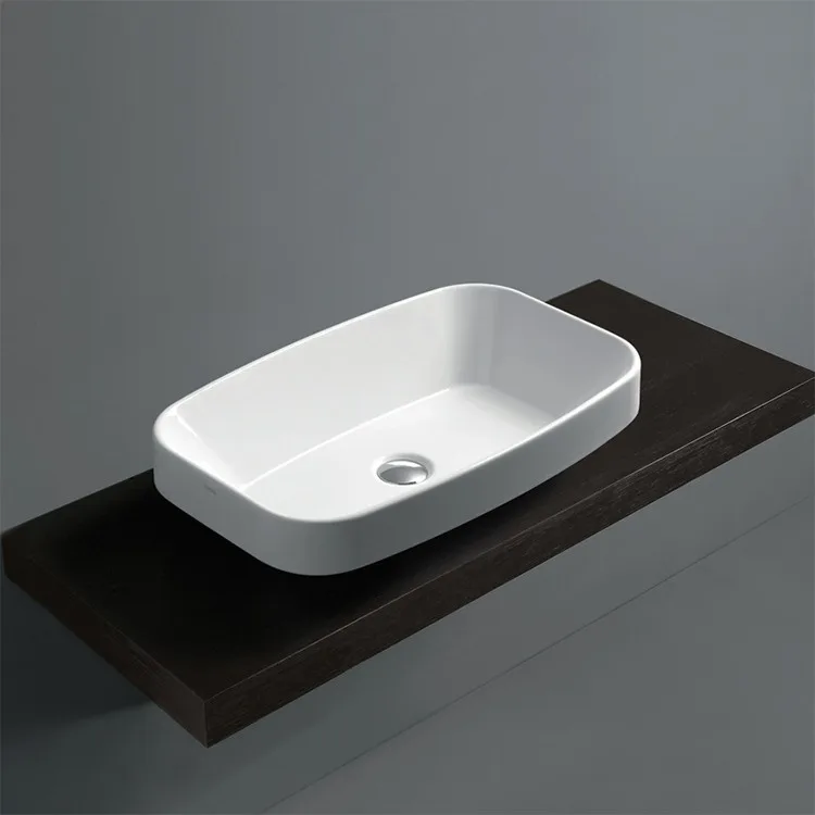 Умывальник на столешницу Simas Baden Baden 600х380, белый глянцевый (BB11) - Фото 2