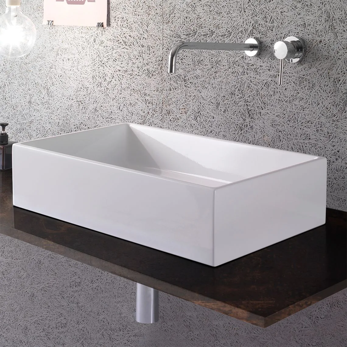 Умывальник на столешницу Globo Forty 3, 60х37 см, Bianco (FO062BI) - Фото 2
