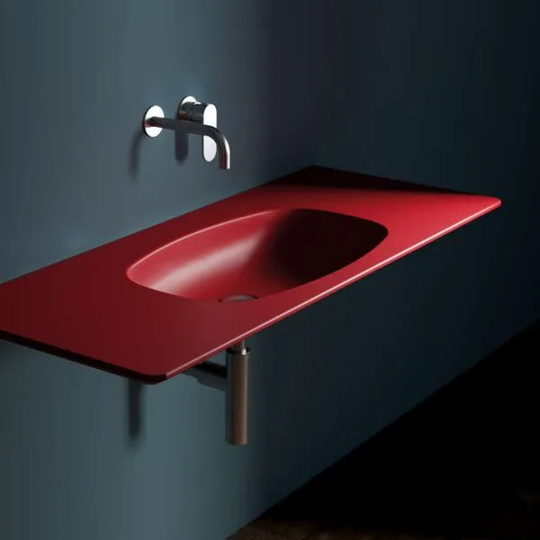 Умывальник подвесной Flaminia Nudaflat ND120L без перелива, сarbone matt (ND120L) - Фото 2