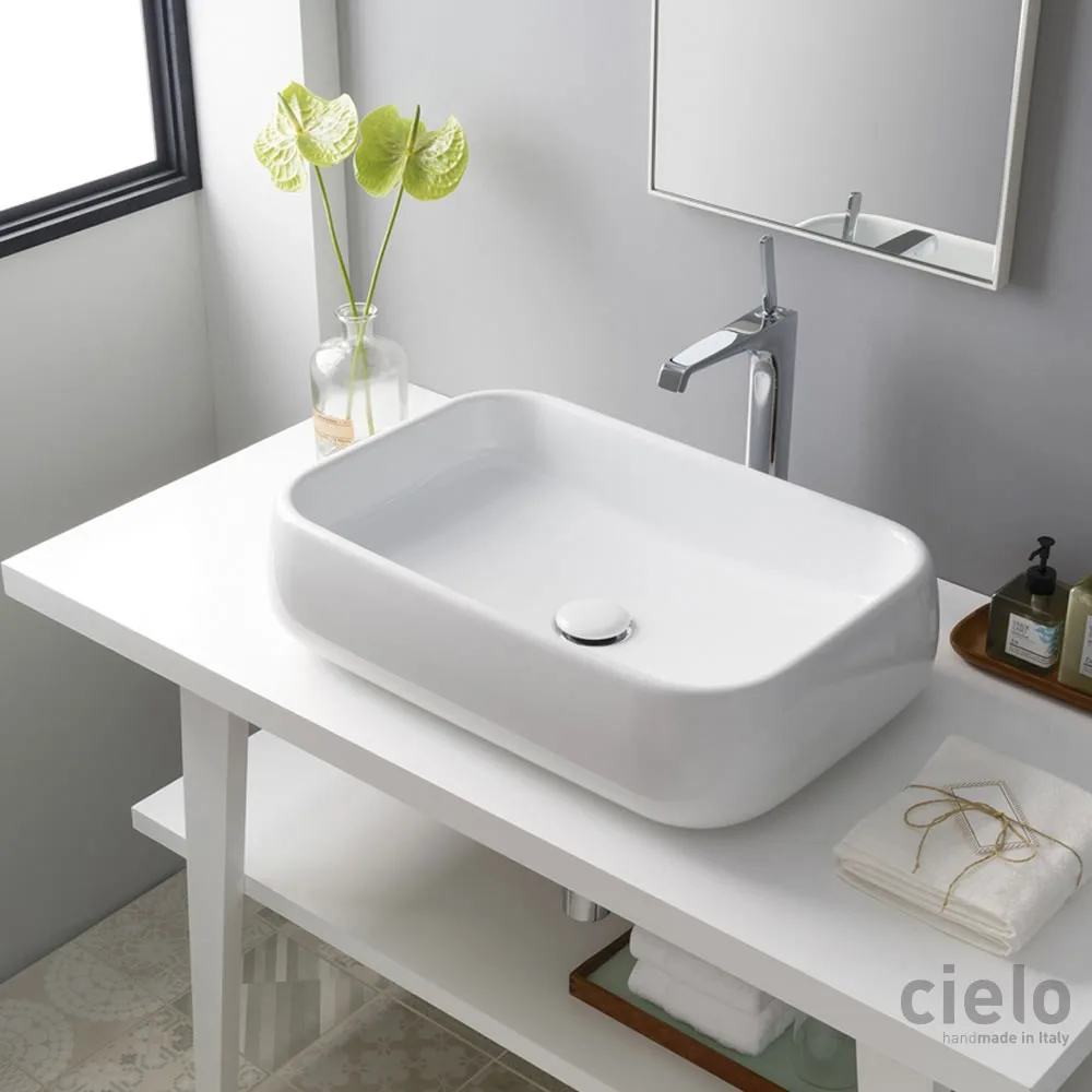 Умывальник на столешницу Cielo Shui 60x40 см, цвет Talco (SHLAA60TL) - Фото 2