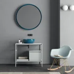 Умывальник на столешницу Nic Design Ovvio 38x14 см, Denim глянец (001446076) - Фото 2