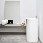 Умывальник отдельно стоящий NIC Design Ovvio 45x85h, черный матовый (001452013) - Фото 2