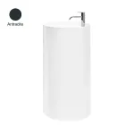 Умывальник отдельно стоящий NIC Design Ovvio 45x85h, черный матовый (001452013) - Фото 1