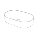 Умывальник на столешницу Nic Desing Pin 55х37х12 см, белый матовый (001714003) - Фото 2