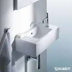 Умывальник подвесной Duravit Vero 50х25, смеситель справа, белый (0703500008) - Фото 2