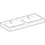 Умывальник подвесной Geberit iCon, двойной, 120x48.5, белый (124120000) - Фото 2