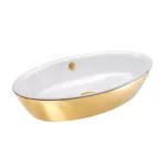 Умивальник настільний Catalano Gold&Silver 70х42 см, білий/золото (170VLNBO) - Фото 1