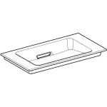 Умывальник встроенный Geberit ONE 75 см, белый KeraTect/заслонка белый глянец (500.391.01.3) - Фото 2