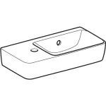 Умывальник Geberit Selnova Compact с сокращенным вылетом: B=50см, H=15см (АНАЛОГ 501.506.00.7) - Фото 2