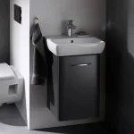 Умывальник подвесной Geberit Selnova Compact 45x16.5x34 см, белый (501.561.00.7) - Фото 2