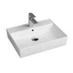 Умывальник подвесной Quarter Bath Cross Line 60x45, белый (70CL23060.00.1.3.01) - Фото 1