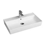 Умывальник подвесной Quarter Bath Cross Line 80x45, белый (70CL23080.00.1.3.01) - Фото 1