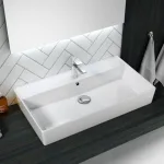 Умывальник подвесной Quarter Bath Cross Line 80x45, белый (70CL23080.00.1.3.01) - Фото 2
