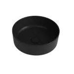 Умывальник на столешницу Quarter Bath Round Line 42, черный матовый (70RO23042.01.2.3.01) - Фото 1