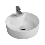 Умивальник на стільницю Quarter Bath Round Line 42 см, білий (70RO23142) - Фото 1