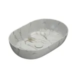 Умывальник на столешницу Globo T-Edge, 60х41 см, Arabescato Chiaro (B6O60AC) - Фото 1