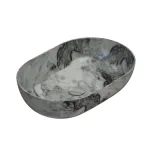 Умывальник на столешницу Globo T-Edge, 60х41 см, Arabescato Grigio (B6O60AG) - Фото 1