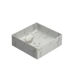 Умывальник на столешницу Globo T-Edge, 42х42 см, Arabescato Chiaro (B6Q42AC) - Фото 1