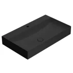 Умывальник на столешницу Globo T-EDGE 80х47 h12 cm, nero opaco (B6R81AR) - Фото 1