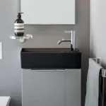 Умывальник подвесной Laufen Kartell 46x28 см с отверстием справа, черный (H8153347161111) - Фото 2