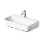 Умывальник подвесной PAA Quadro, литый камень, 70х43, Glossy Alpine White (IQUA_00) - Фото 1