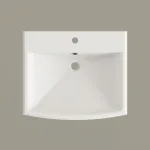 Умывальник подвесной PAA Step, литый камень, 60х50, Glossy Alpine White (ISTE_00) - Фото 2