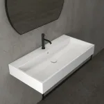 Умывальник подвесной/на столешницу Globo Stone, 100х50 см, Bianco (SCQ100BI) - Фото 2