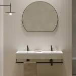 Умывальник подвесной/на столешницу Globo Stone, 110х50 см, Bianco (SCQ110BI) - Фото 2