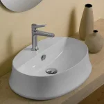 Умывальник на столешницу Simas Sharp 60x42, белый глянцевый (SH05) - Фото 2
