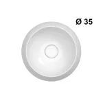 Умывальник на столешницу Globo T-Edge d35, Travertino (TE035TR) - Фото 2